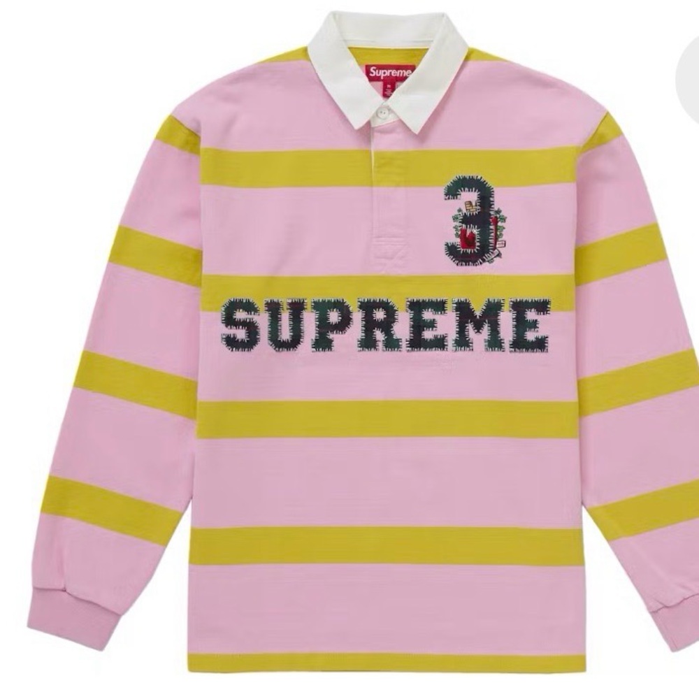 Supreme Pink and Yellow Rugby Top